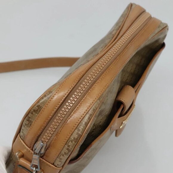 CELINE Macadam Canvas Shoulder Bag PVC Beige Gold - Picture 8 of 16